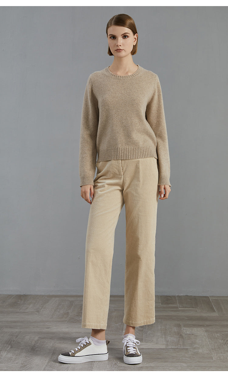 Saf Kaşmir İnce Dokulu Kazak