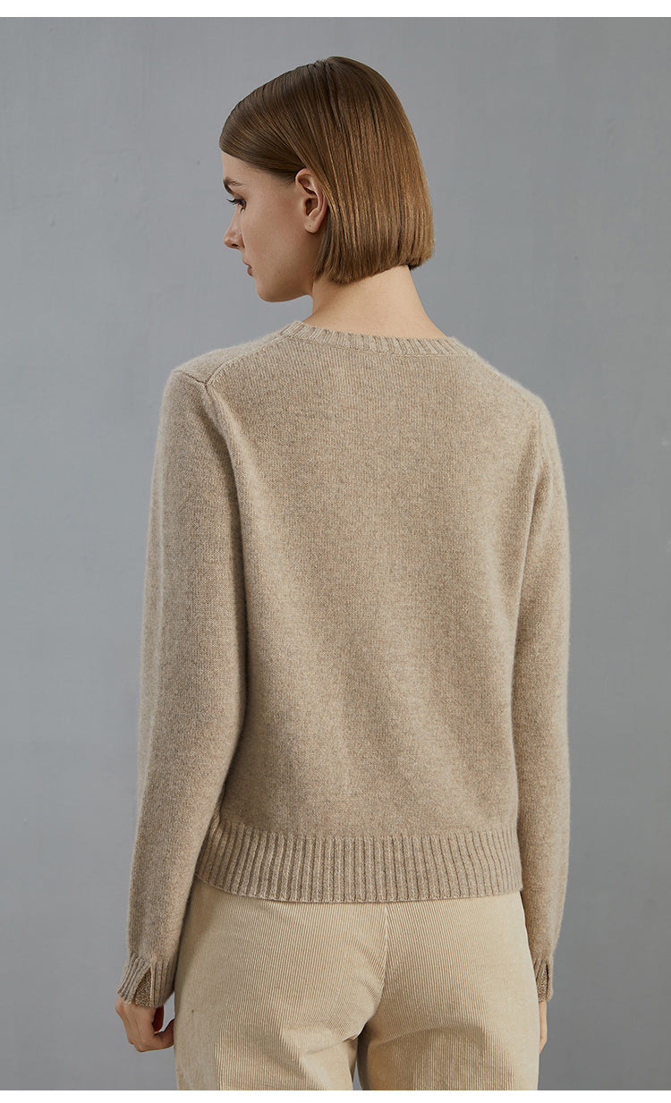 Saf Kaşmir İnce Dokulu Kazak