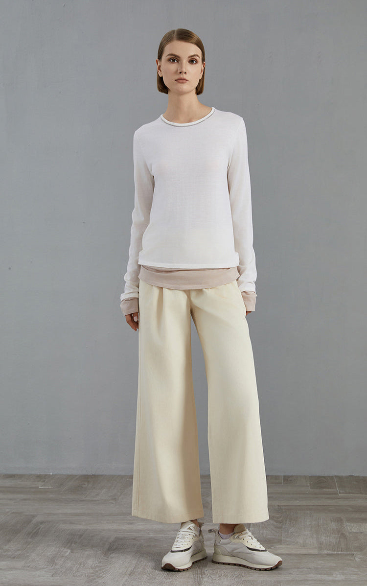 Merino Yünü Bisiklet Yaka Kazak