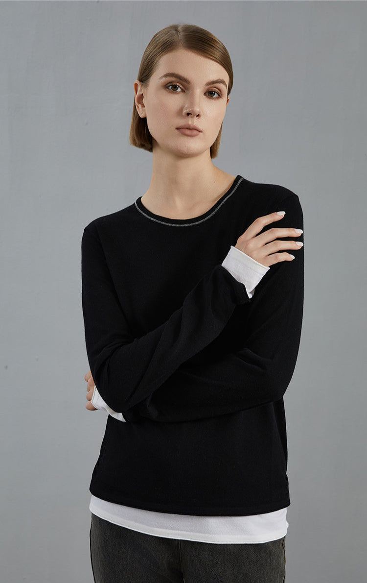 Merino Yünü Bisiklet Yaka Kazak