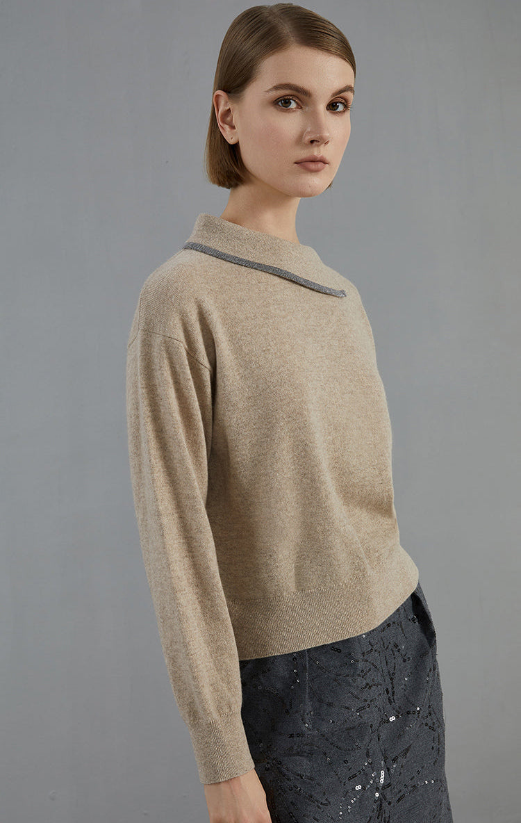 Saf Kaşmir İnce Dokulu Kazak