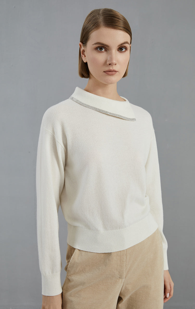 Saf Kaşmir İnce Dokulu Kazak