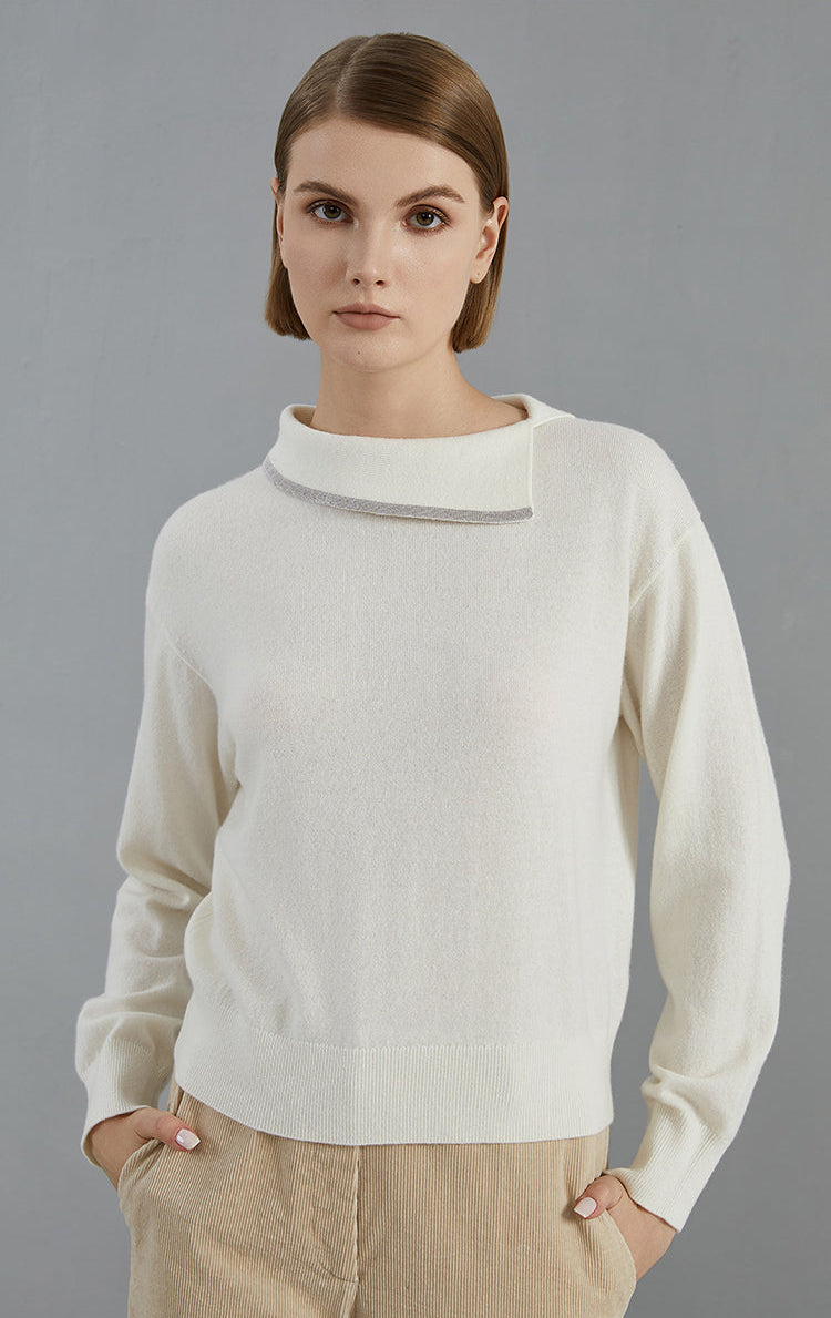 Saf Kaşmir İnce Dokulu Kazak