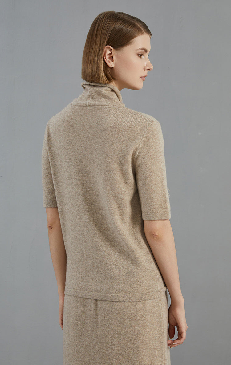 Saf Kaşmir Boğazlı Süveter