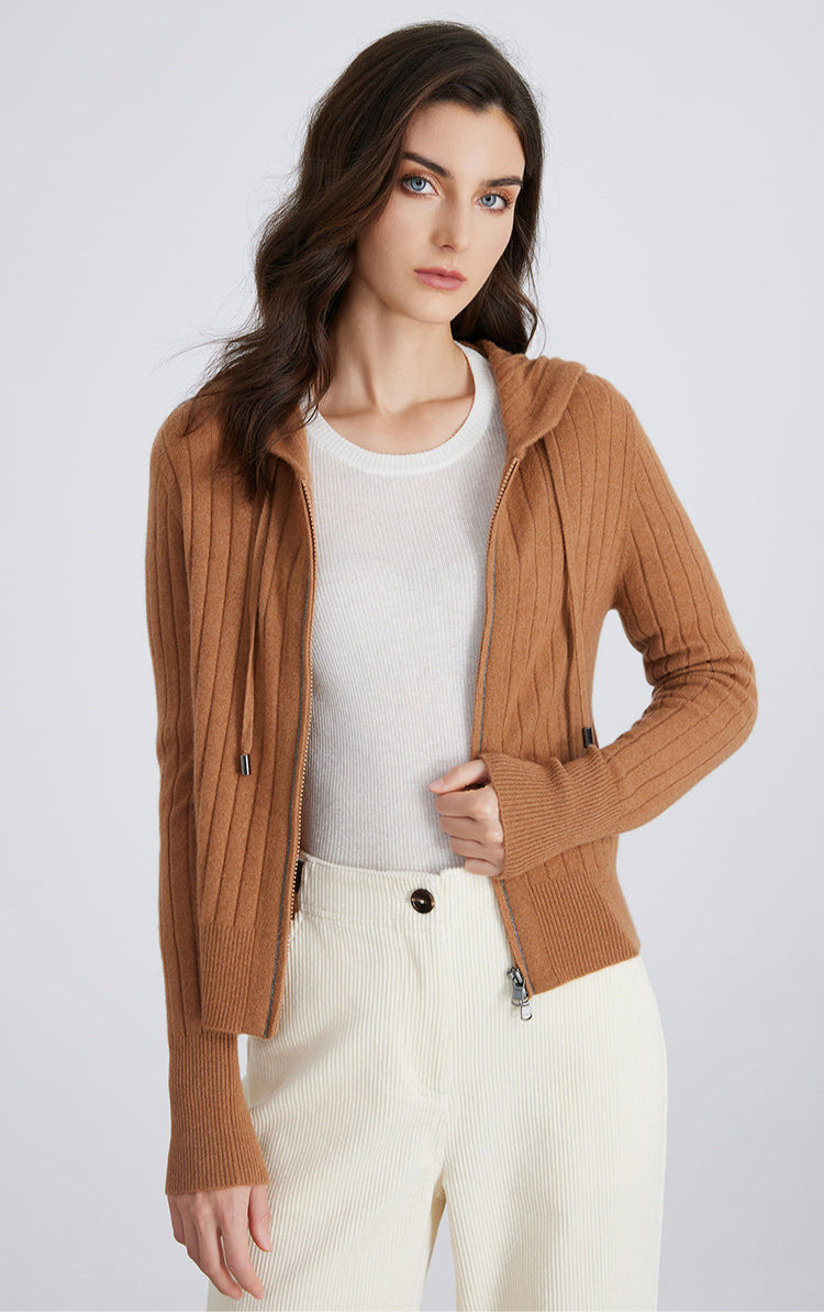 Saf Kaşmir İnce Dokulu Hırka