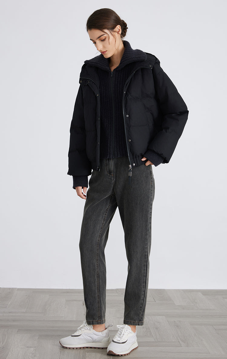 Kaşmir & Kaz Tüyü Dolgulu Şişme Ceket