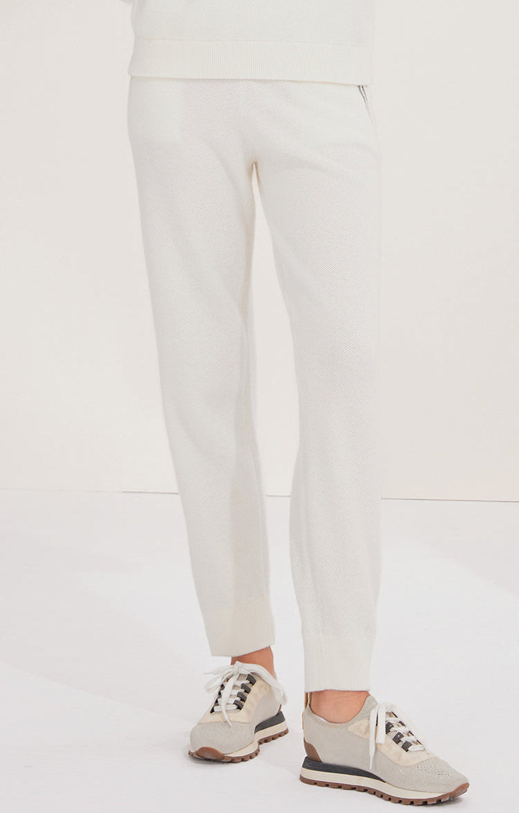 Merino Yünü Manşetli Örgü Pantolon