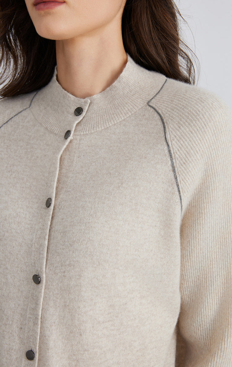 Saf Kaşmir İnce Dokulu Hırka