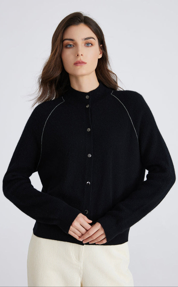 Saf Kaşmir İnce Dokulu Hırka