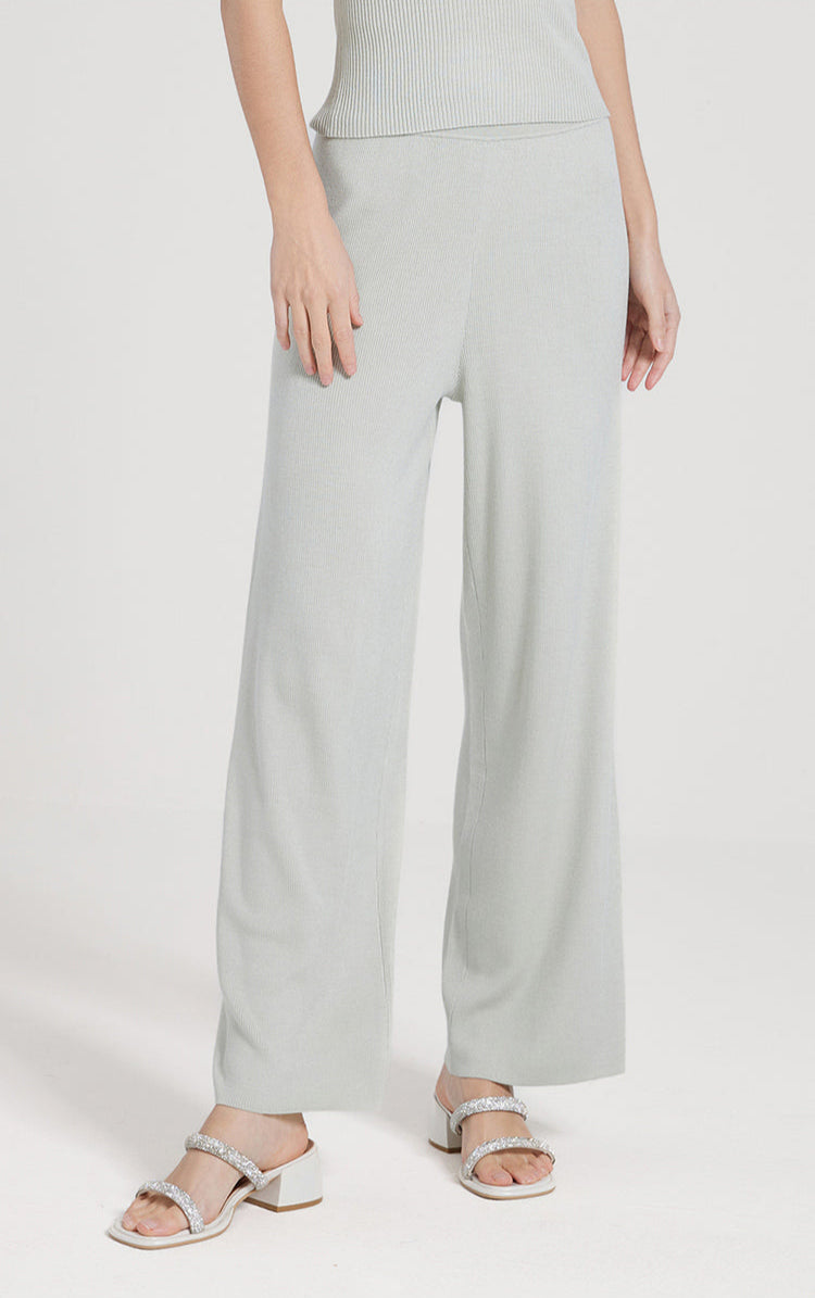 Yün & İpek Düz Paça Pantolon