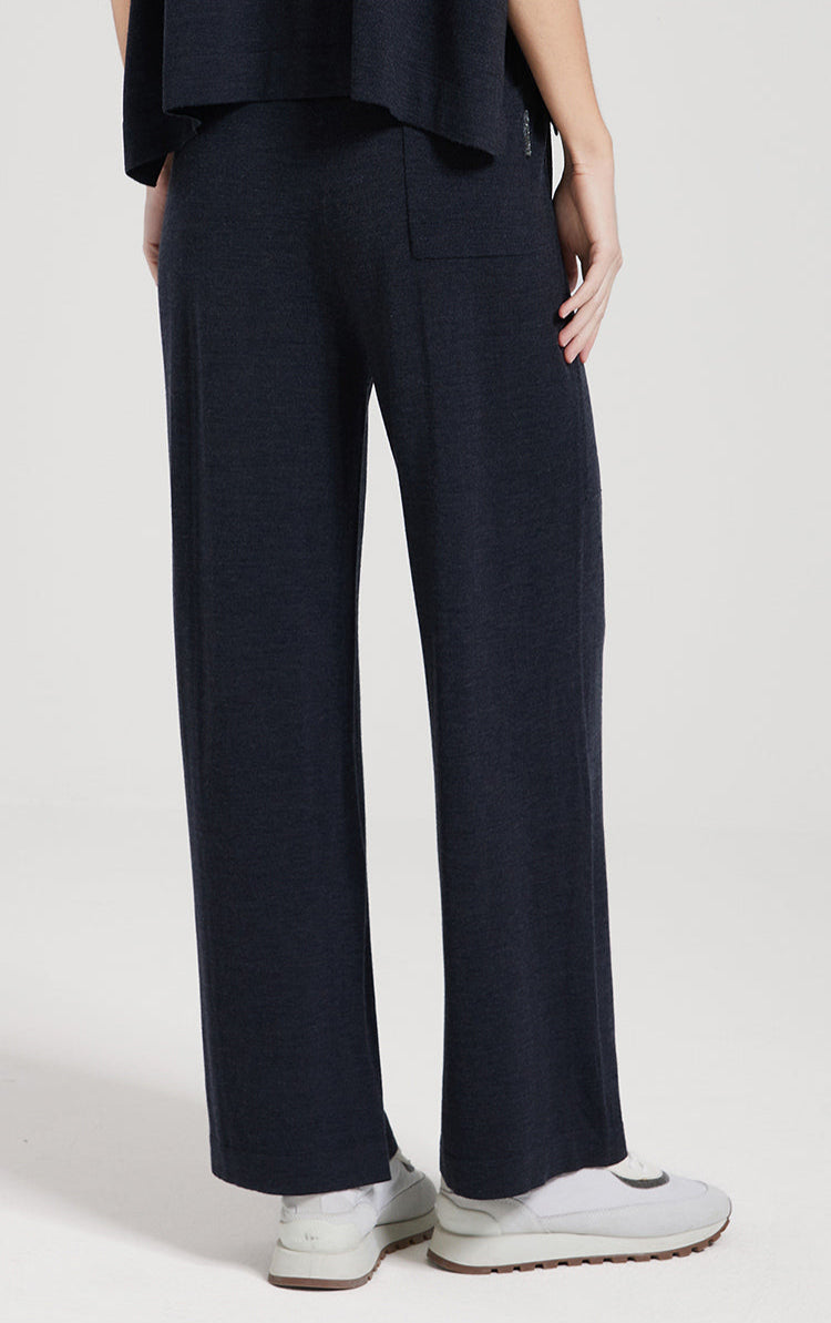 Yün & İpek Düz Paça Pantolon