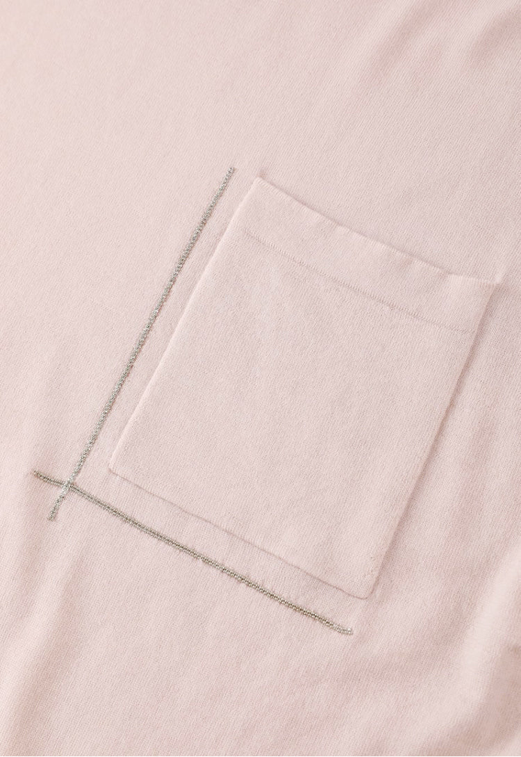 Merino Yünü İnce Dokulu Cepli Kazak