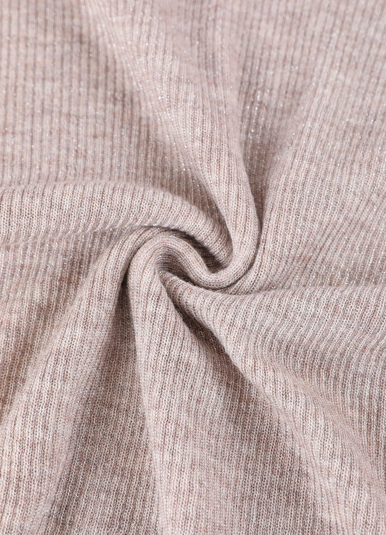 Yün Çizgili Nervürlü Polo Kazak