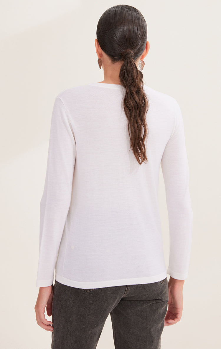 Merino Yünü Cepli Triko