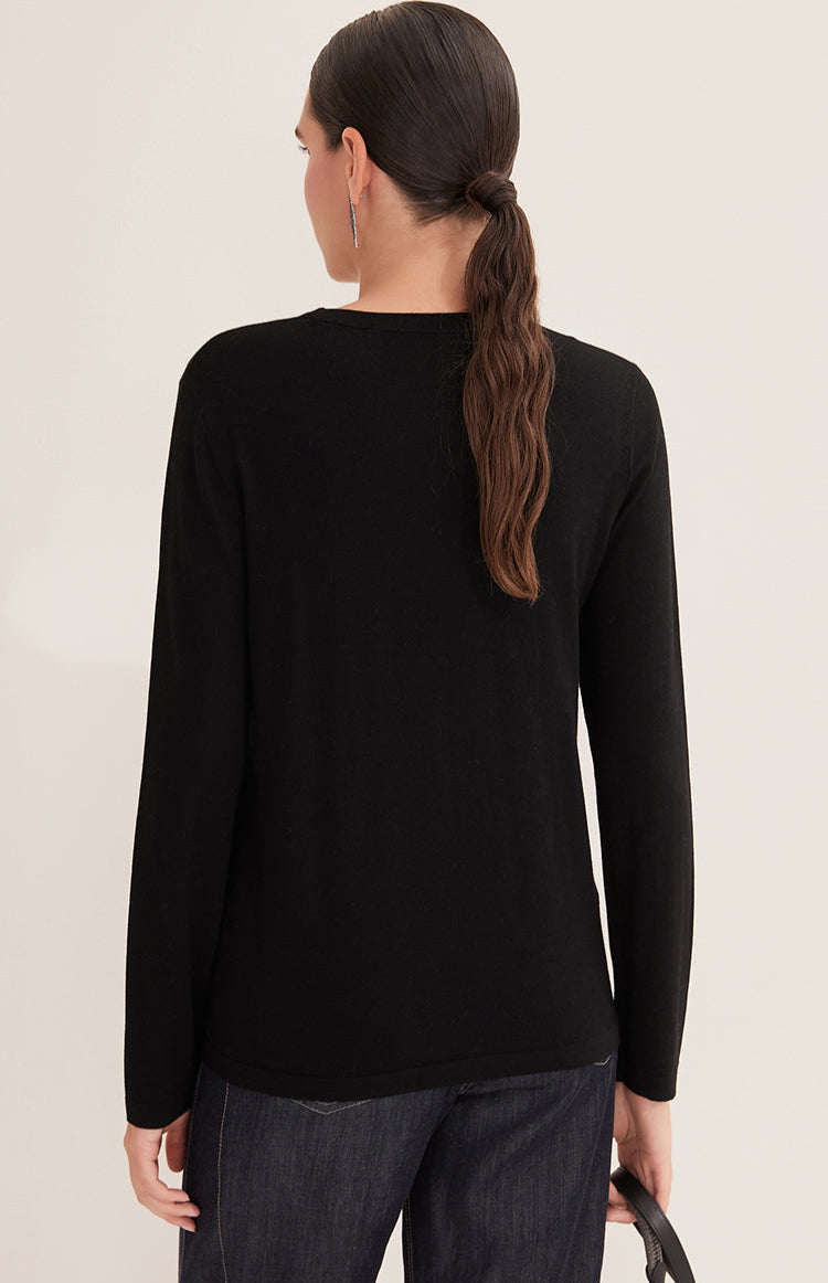 Merino Yünü Cepli Triko