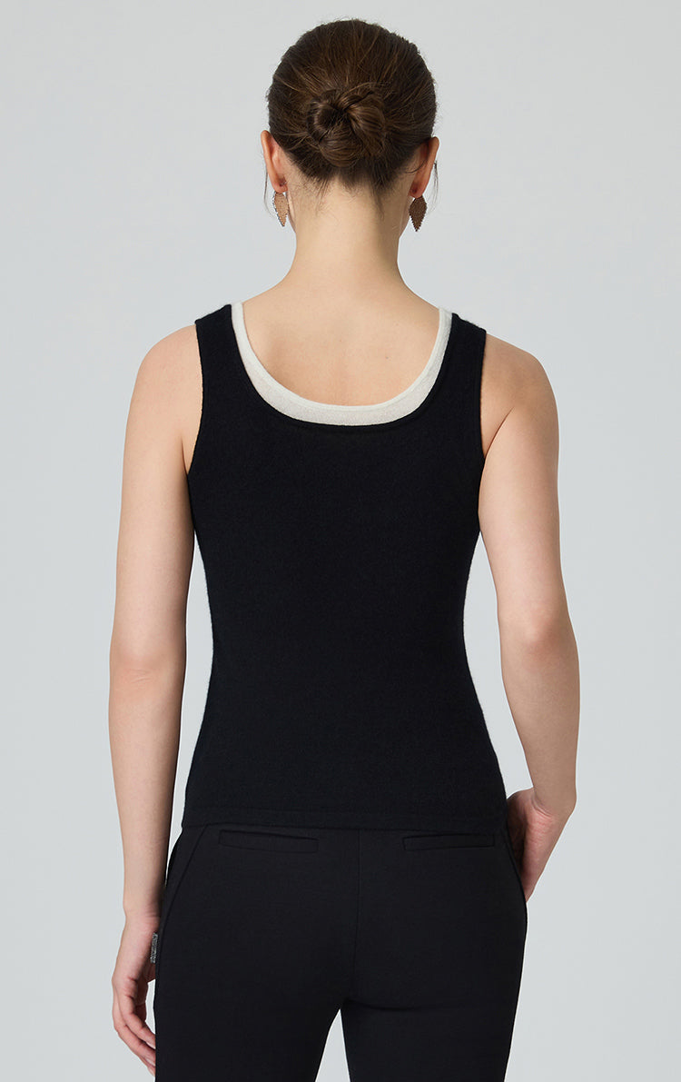 Saf Kaşmir Düğmeli Atlet