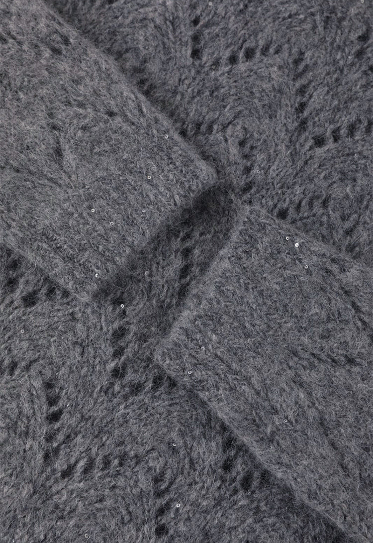 Merino Yünü Örme Mohair Kazak