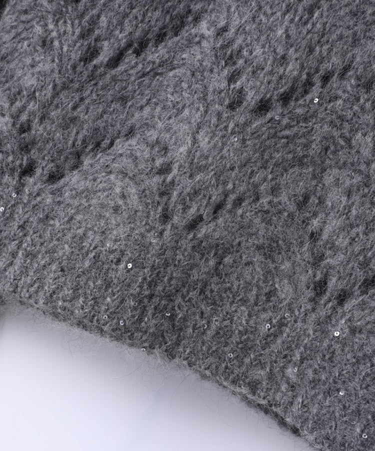 Merino Yünü Örme Mohair Kazak