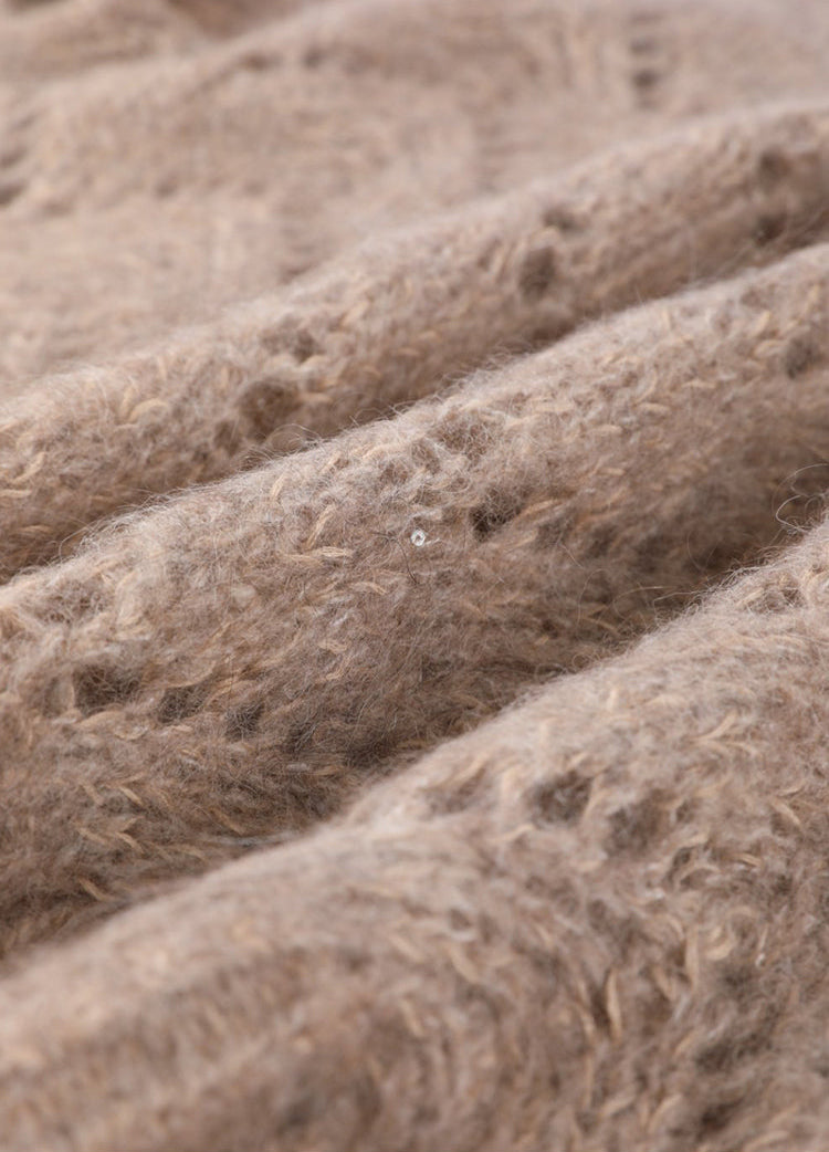 Merino Yünü Örme Mohair Kazak