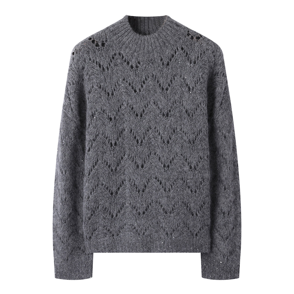 Merino Yünü Örme Mohair Kazak