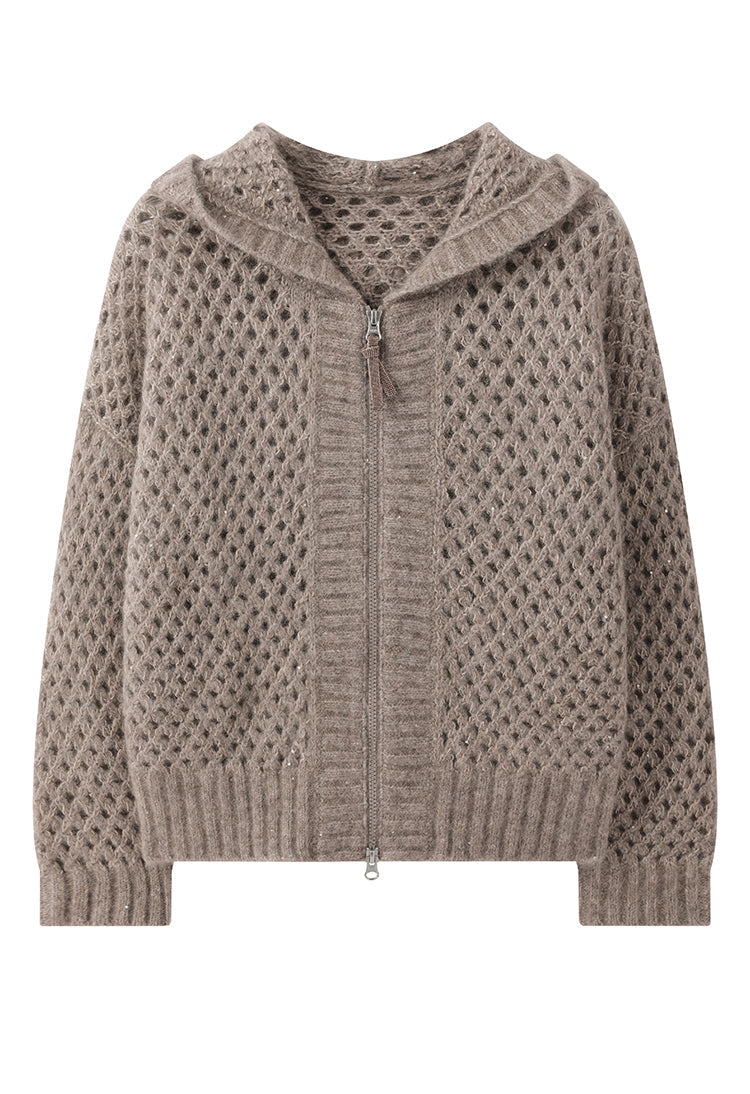 Saf Kaşmir Örgü Hırka