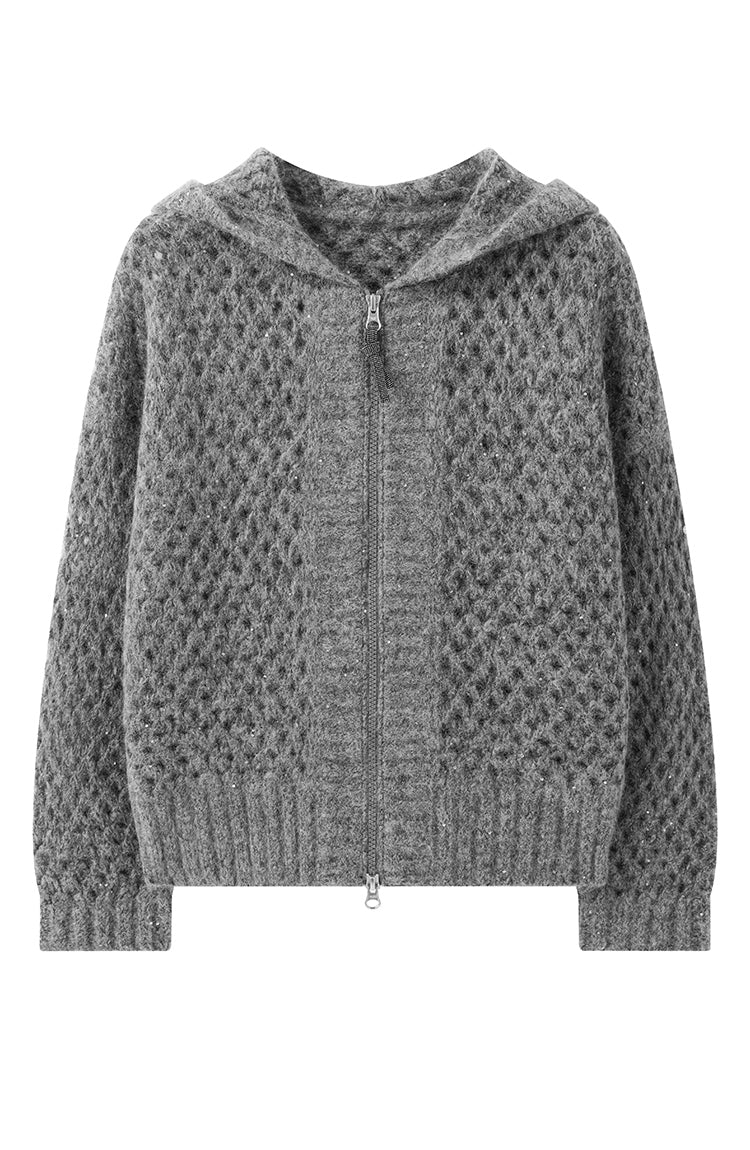 Saf Kaşmir Örgü Hırka