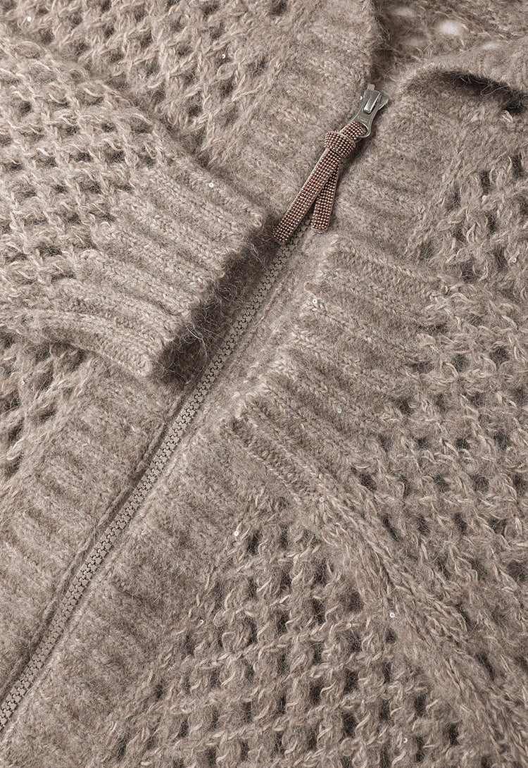 Saf Kaşmir Örgü Hırka