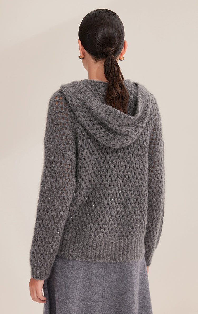 Saf Kaşmir Örgü Hırka