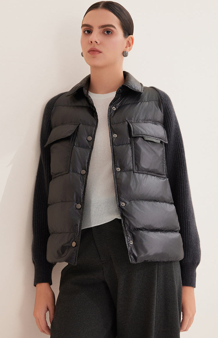 Yün & Kaz Tüyü Dolgulu Ceket