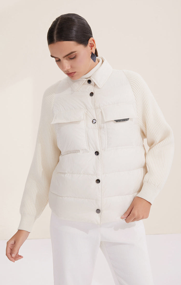 Yün & Kaz Tüyü Dolgulu Ceket