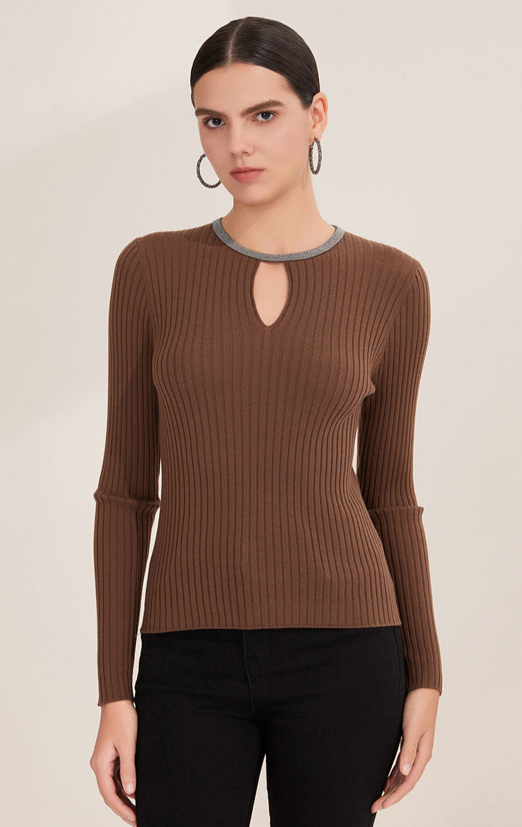 Merino Yünü Ribanalı Bluz