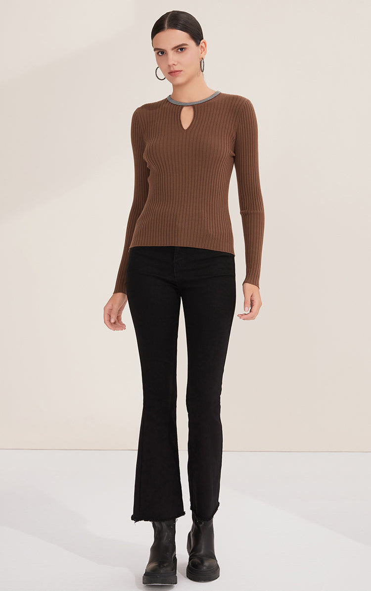 Merino Yünü Ribanalı Bluz