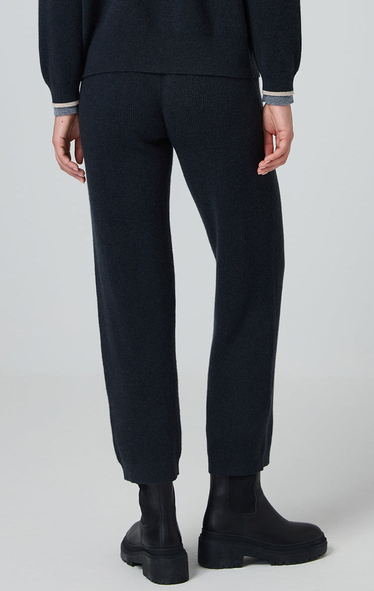 Merino Yünü Örgü Ribana Paçalı Pantolon