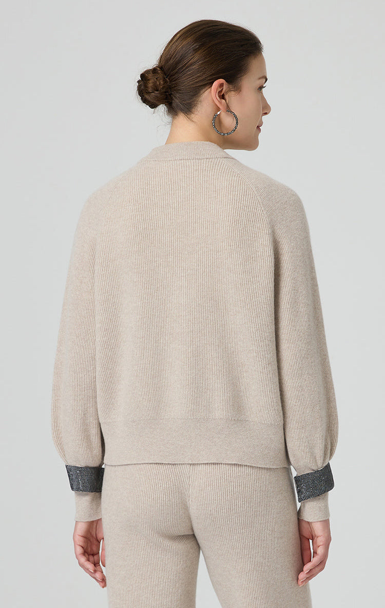 Yün Dokuma Cep Detaylı Hırka