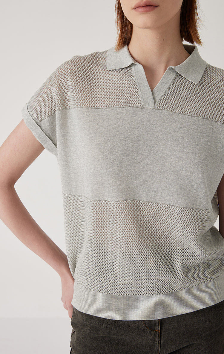 Keten & İpek Polo Üst