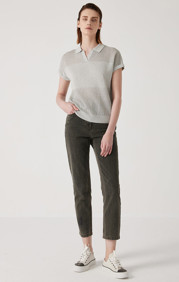 Keten & İpek Polo Üst