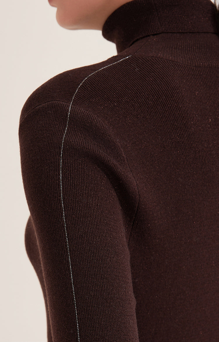 Yün Balıkçı Yaka Düğmeli Kazak