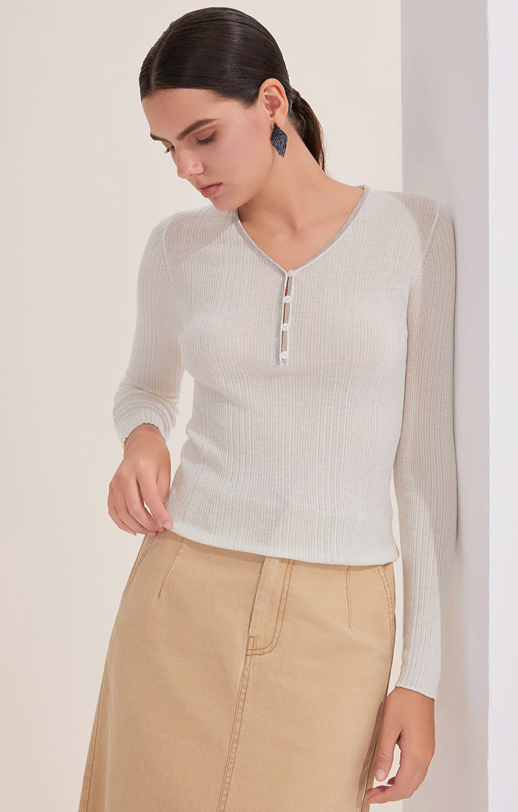 Yün V Yaka Triko Üst