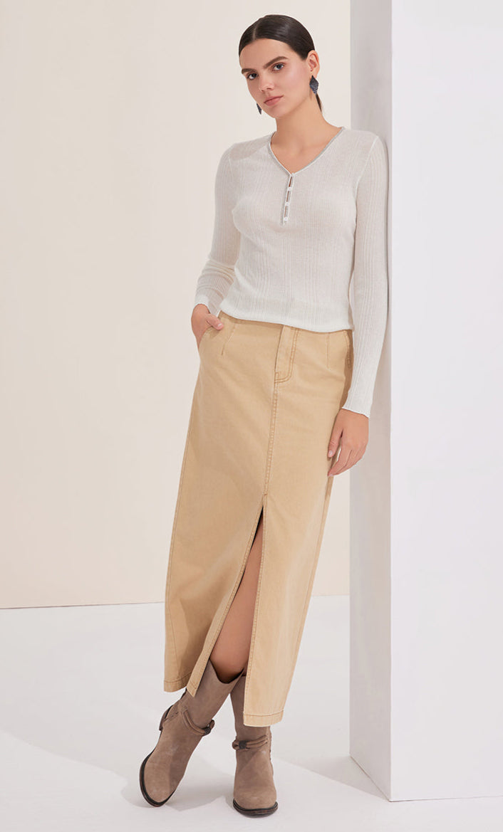 Yün V Yaka Triko Üst