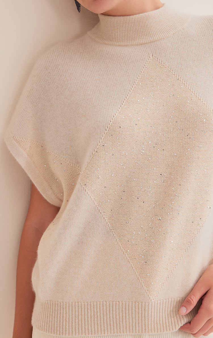 Saf Kaşmir İnce Dokulu Örgü Kazak