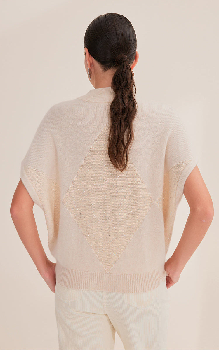 Saf Kaşmir İnce Dokulu Örgü Kazak