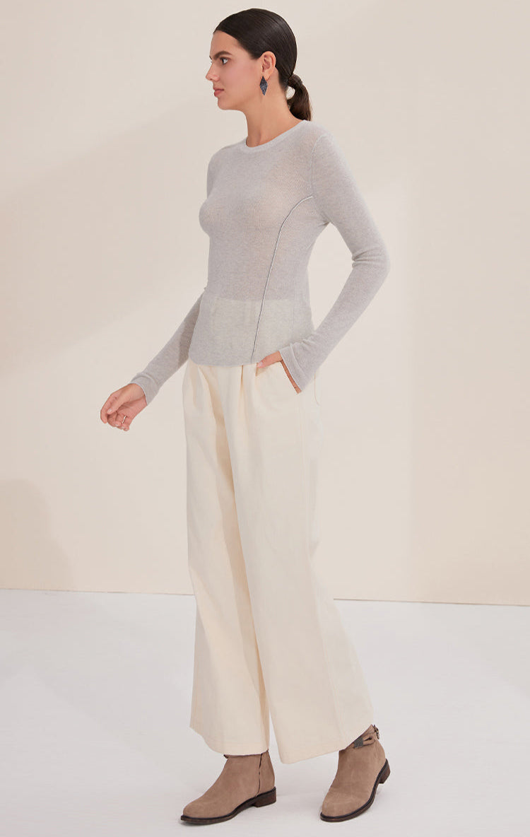 Yün Örme Uzun Kollu Bluz