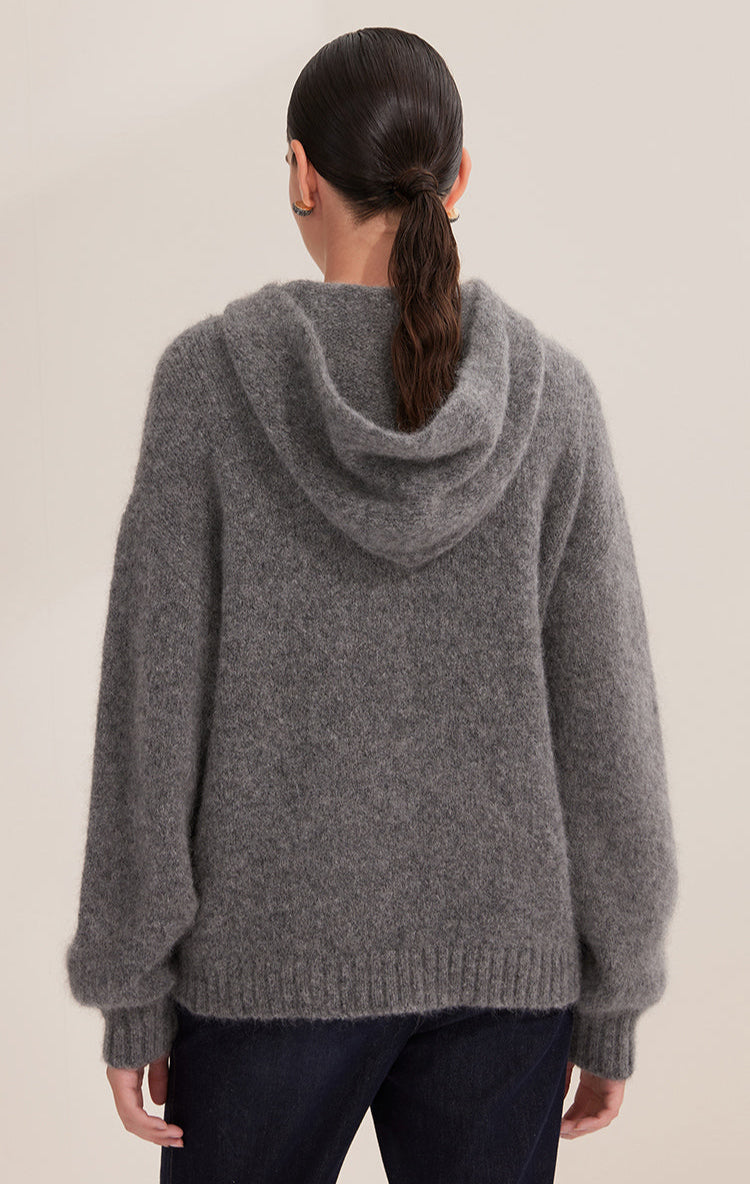 Saf Kaşmir Fermuarlı Hırka