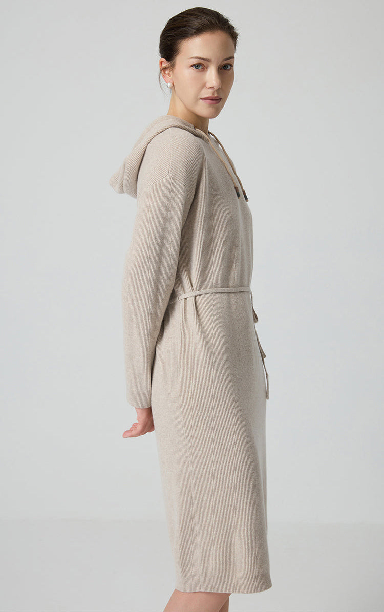 Yün Bel Bağlamalı Tığ Elbisesi