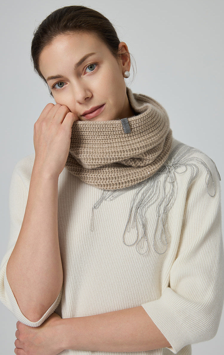 Saf Kaşmir Boyunluk