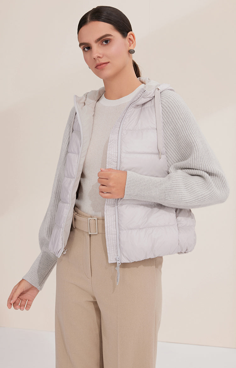 Kaşmir & Kaz Tüyü Dolgulu Kaban