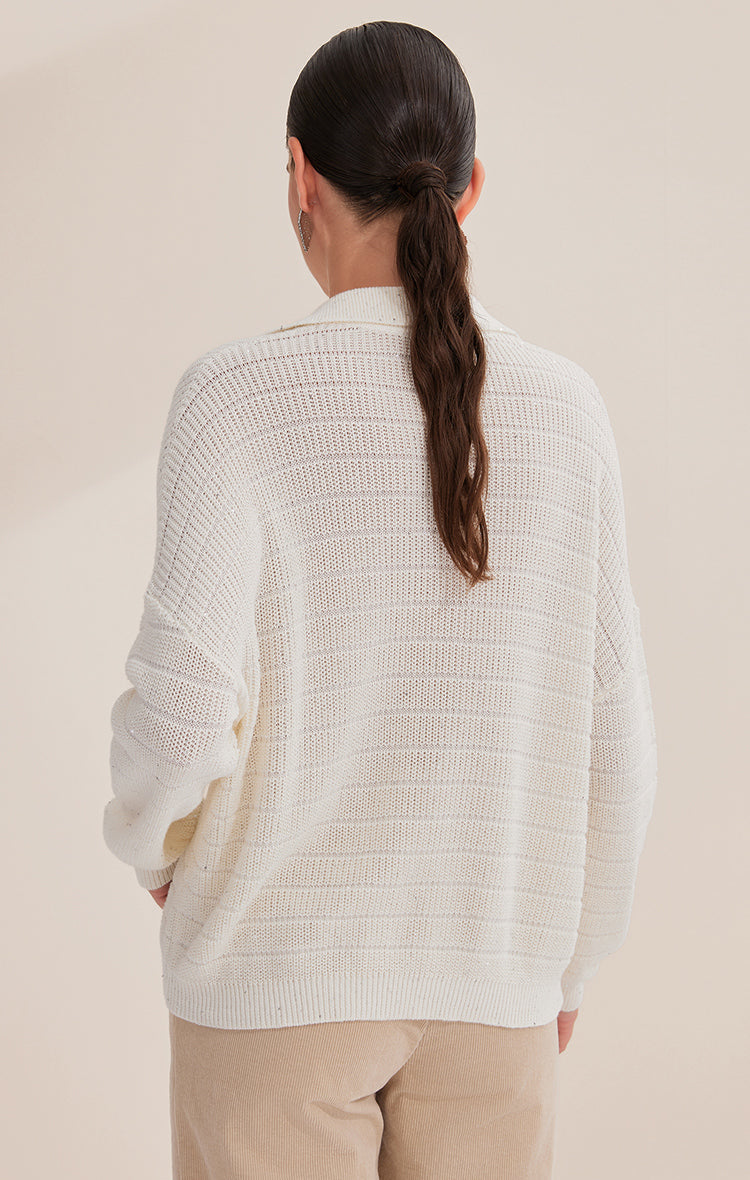 Pamuk Payetli Açık Yaka Bluz