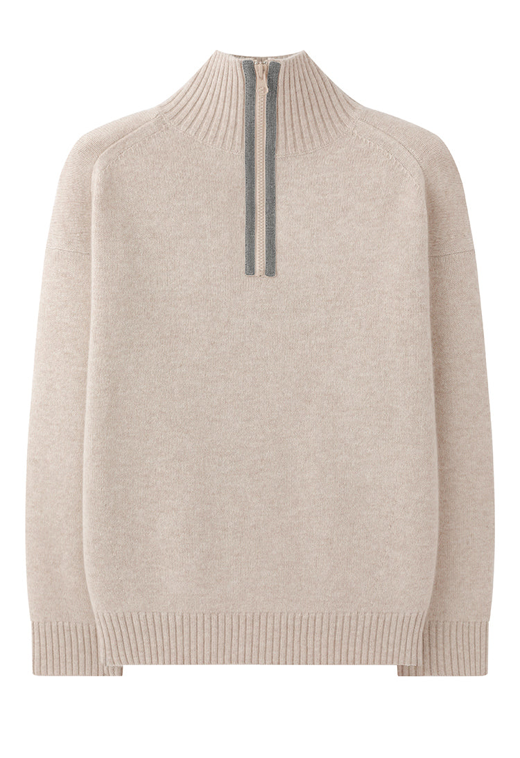 Merino Yünü Balıkçı Yaka Çift Taraflı Kazak