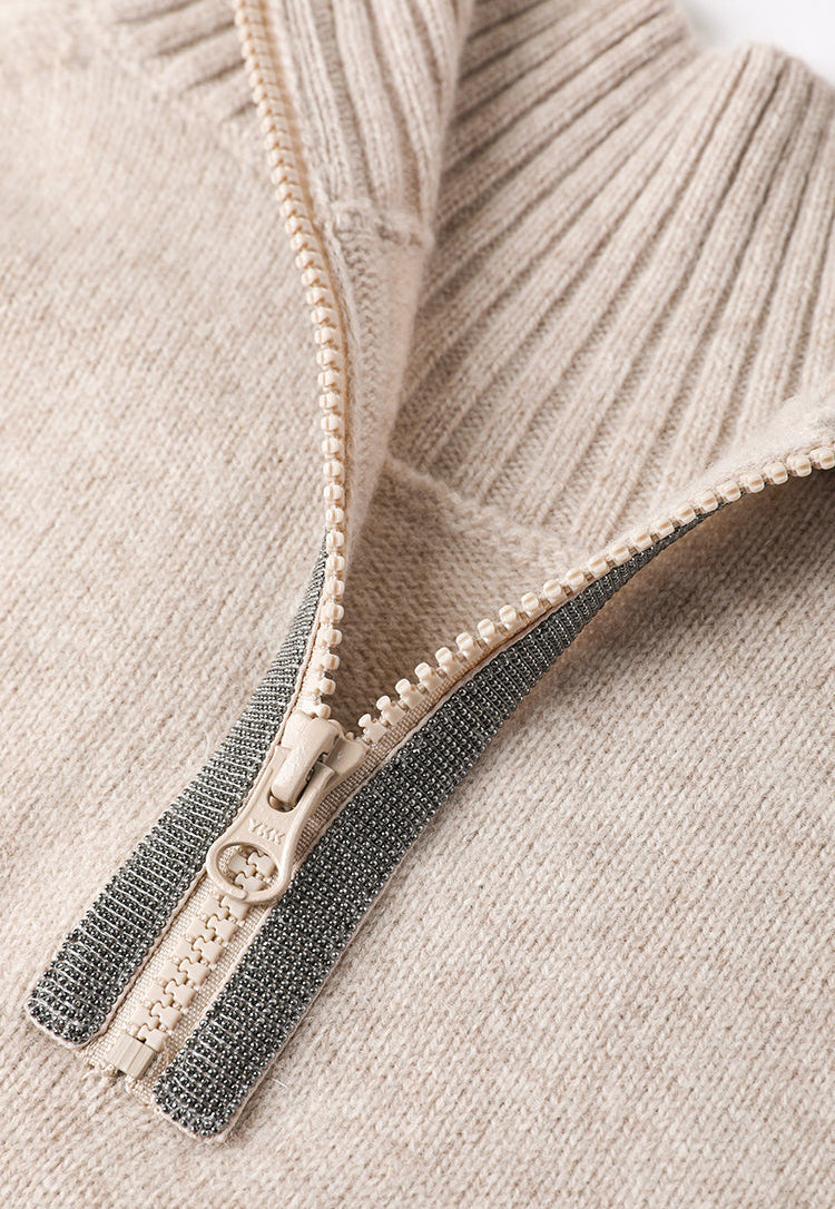 Merino Yünü Balıkçı Yaka Çift Taraflı Kazak