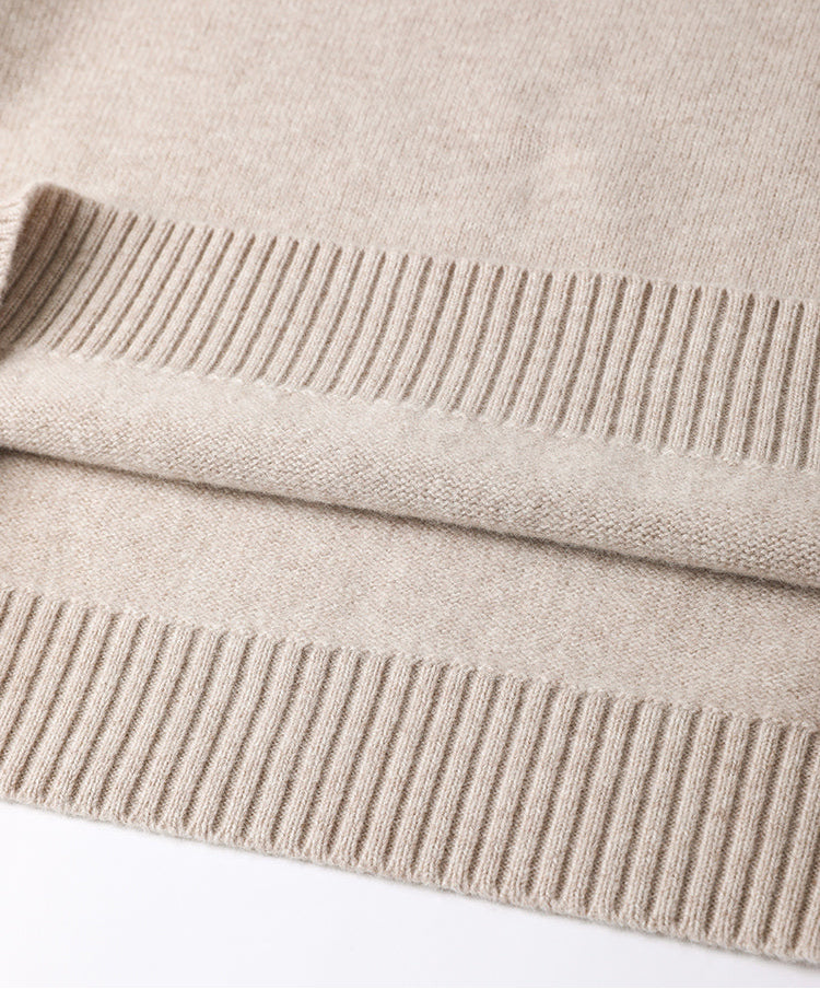 Merino Yünü Balıkçı Yaka Çift Taraflı Kazak